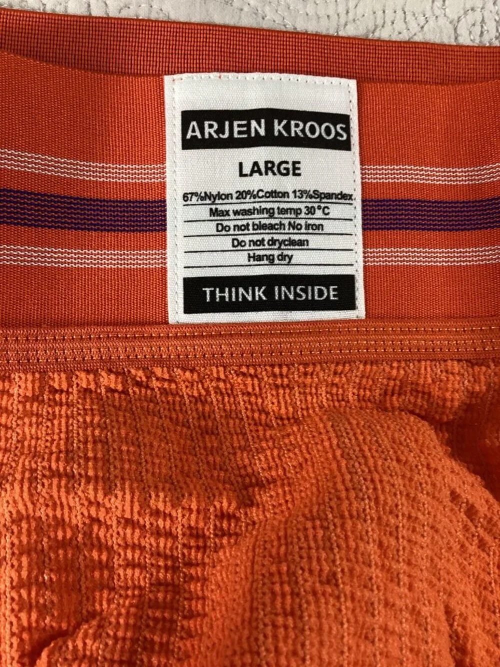 Arjen Kroos Mens Orange Athletic Supporter Jockstrap Underwear*Gay*Large*NIP